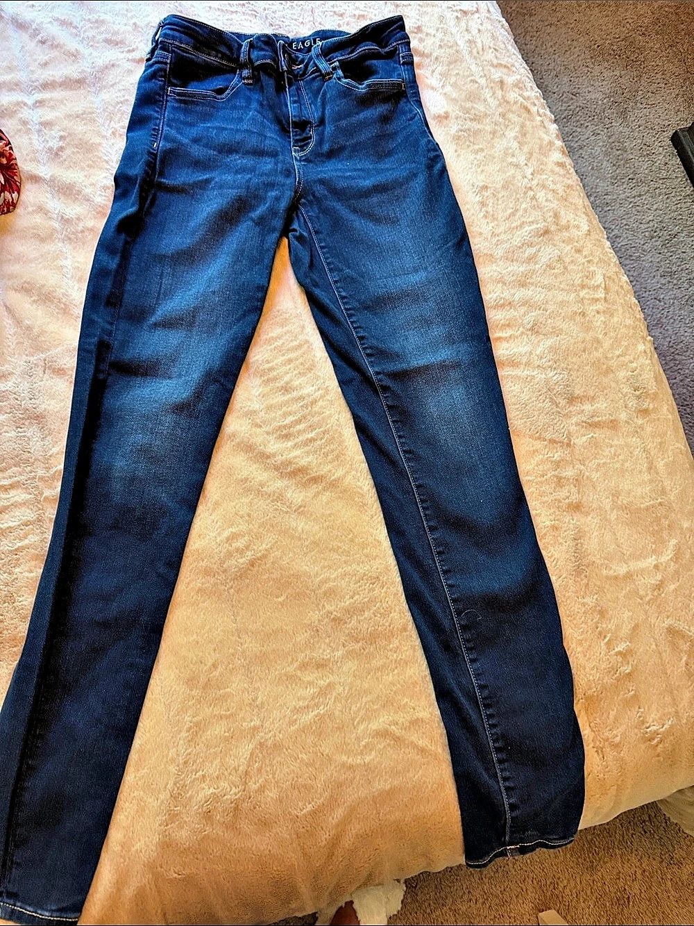 American Eagle AE Ne(x)t Level Stretch Skinny Jean Jeans Blue 10 Long
